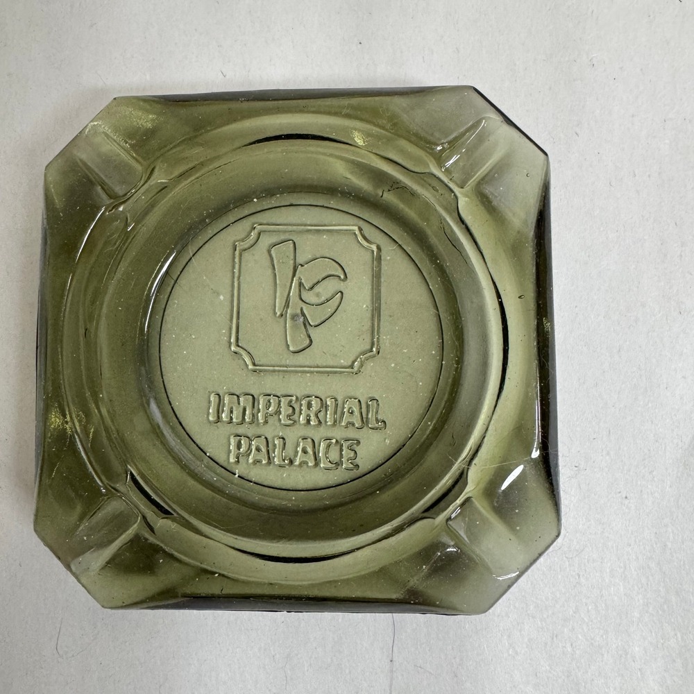 Vintage Imperial Palace Las Vegas Glass Ashtray Square Casino Tobacciana